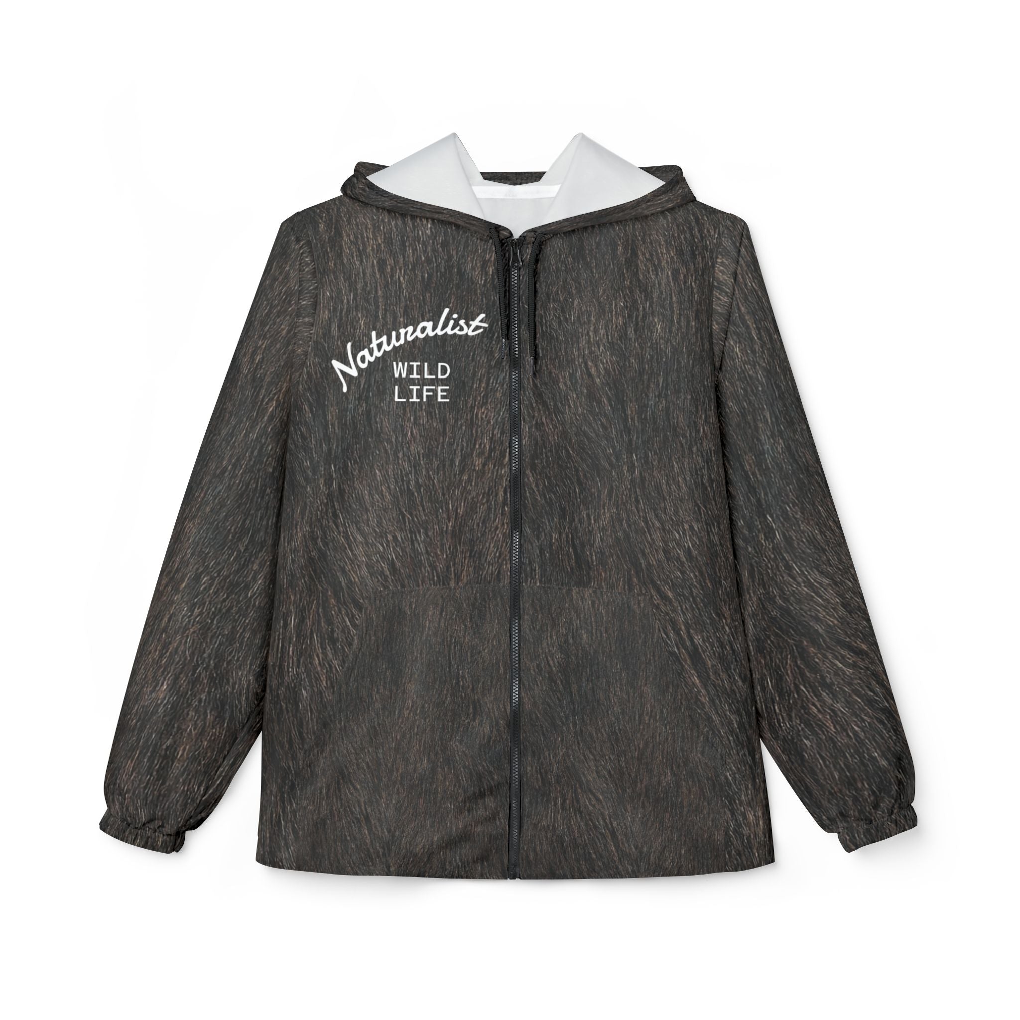 Naturalist Windbreaker Jacket — Abstract Quilted Collage AOP