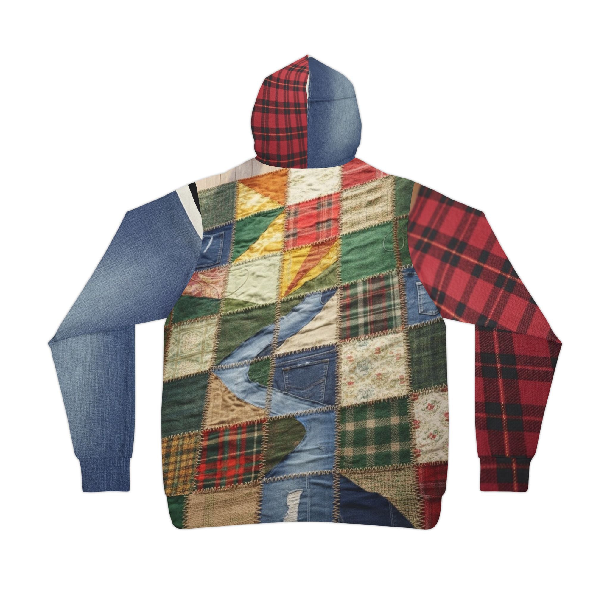 WKE WRLD Vintage Patchwork Athletic Hoodie