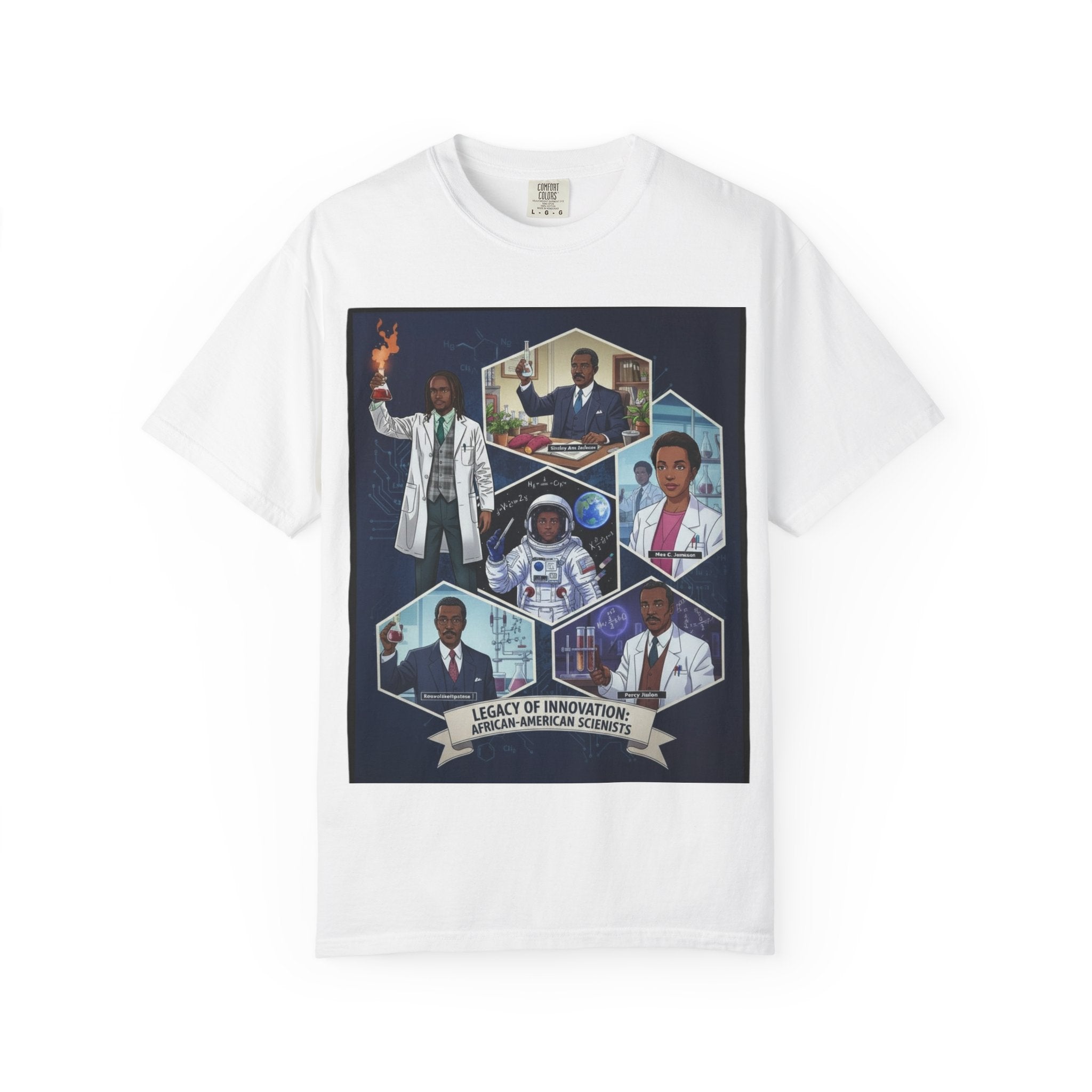Anime Legacy of Innovation Nature Jab Graphic T-Shirt — Celebrating Black American STEM Leaders
