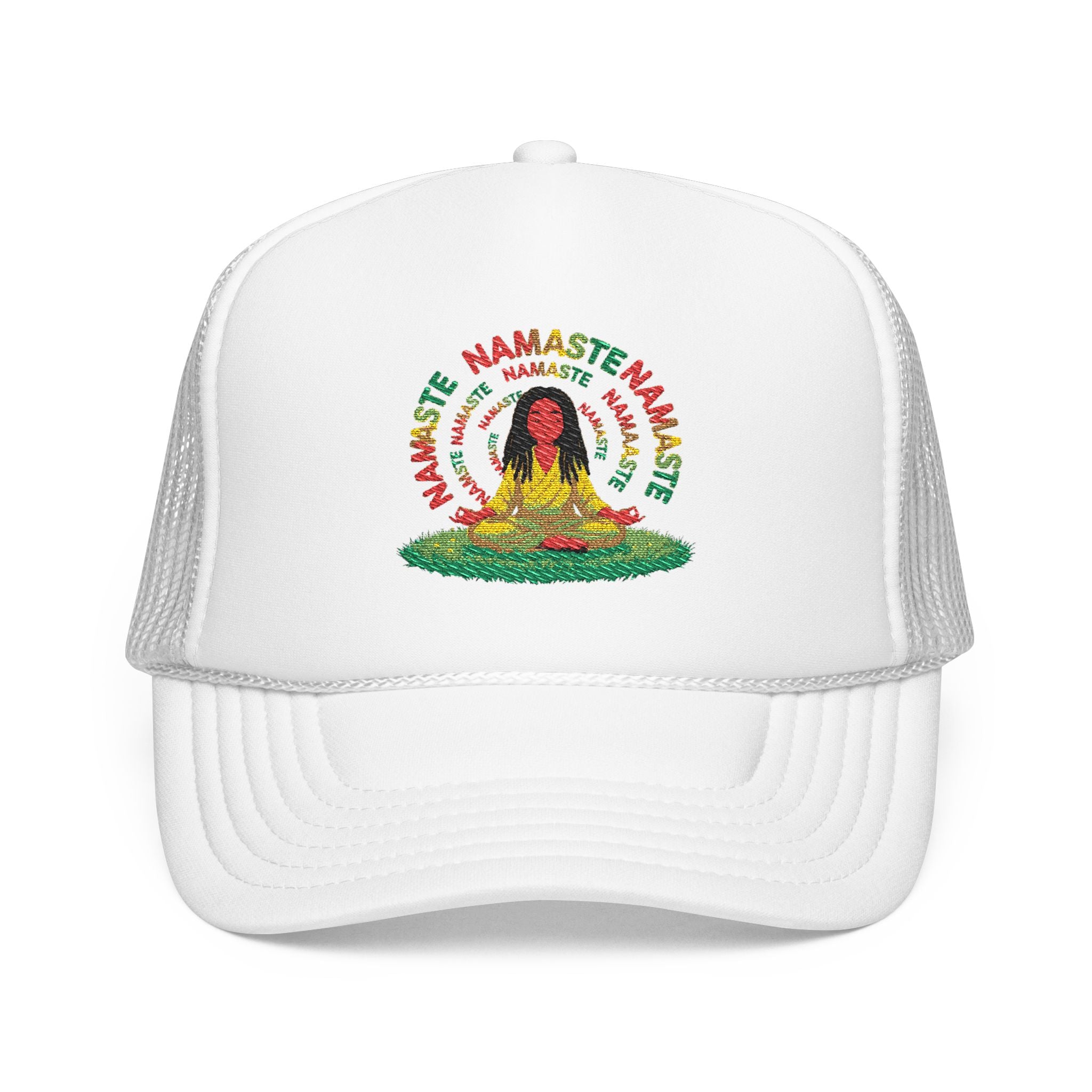 Vibrant Bohemian Embroidered Foam Trucker Hat