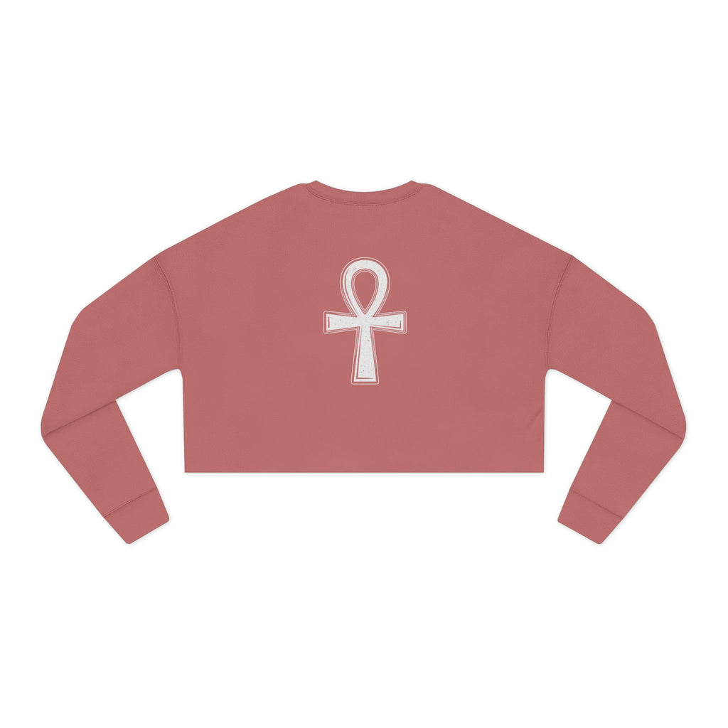 Cropped Sweatshirt — "Wholeness" Sun & Ankh Graphic