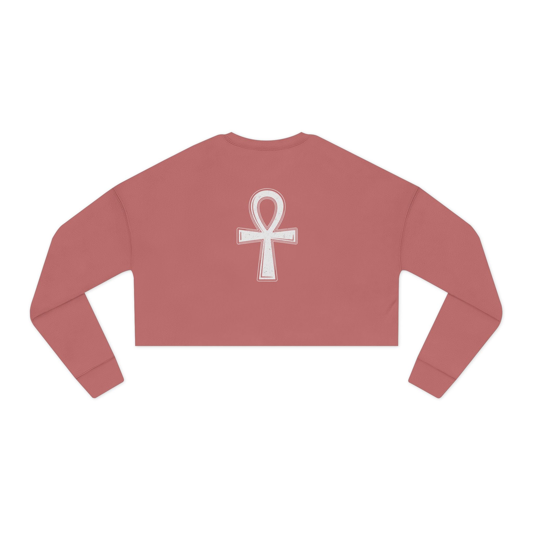 Cropped Sweatshirt — "Wholeness" Sun & Ankh Graphic