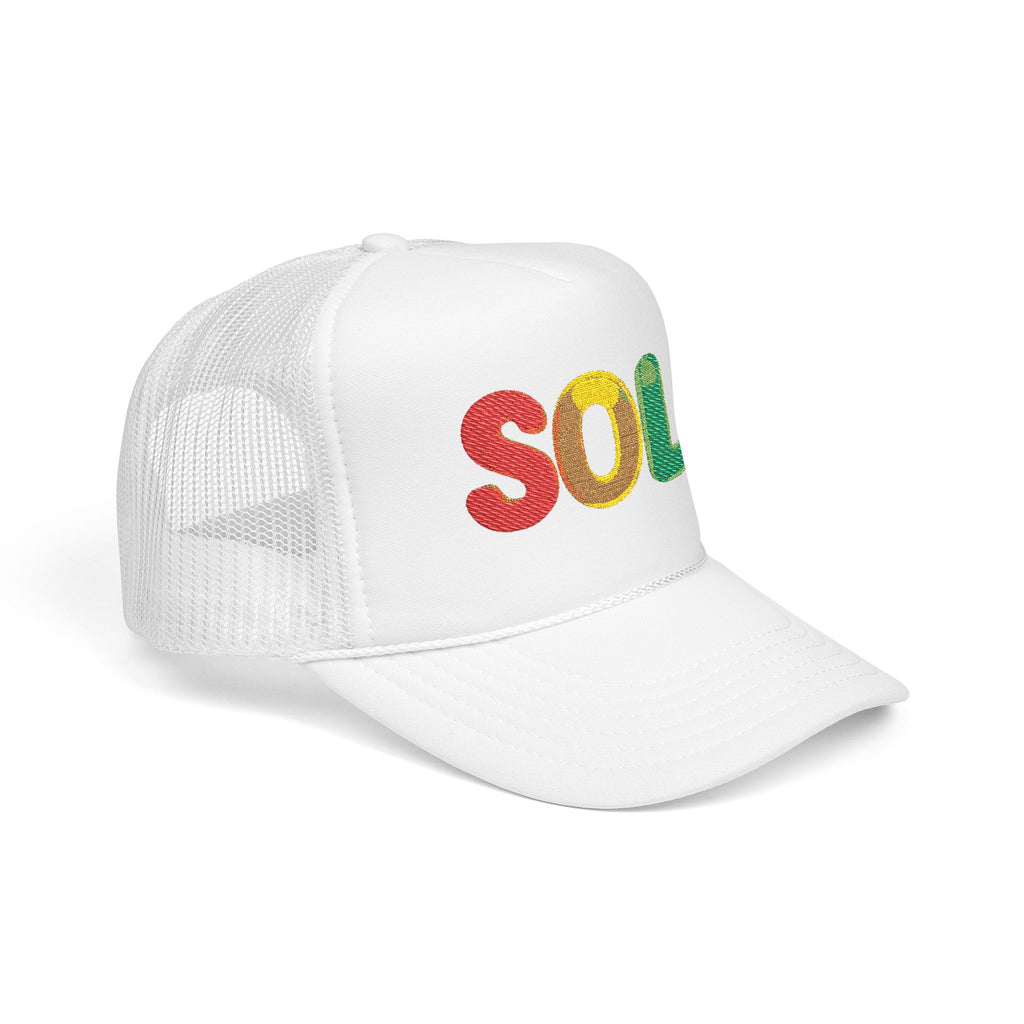 Colorful 'SOL' Foam Trucker Hat for Summer Fun
