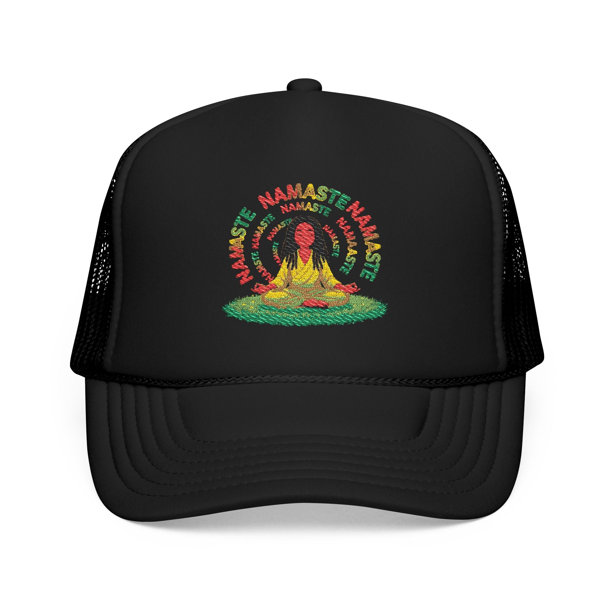 Vibrant Bohemian Embroidered Foam Trucker Hat