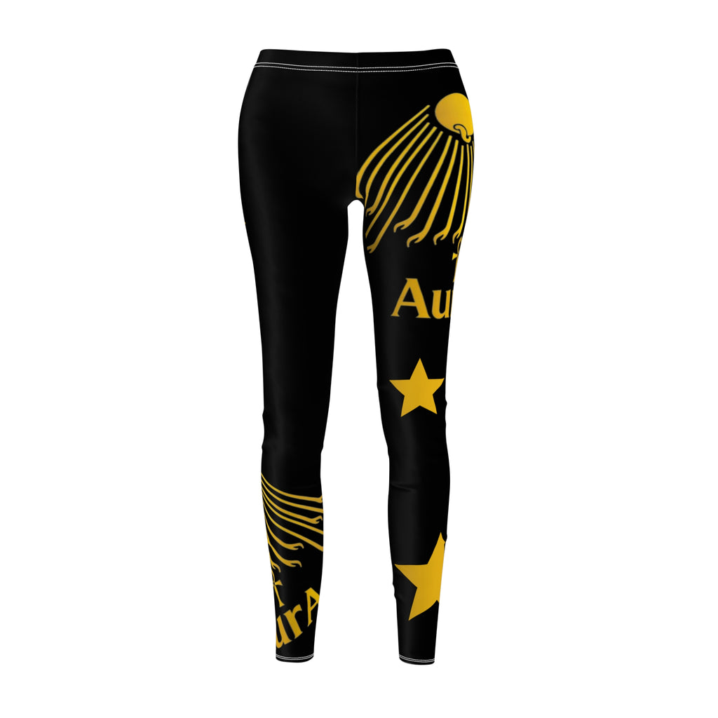 Gold Sunburst 'Aurora' Printed Leggings