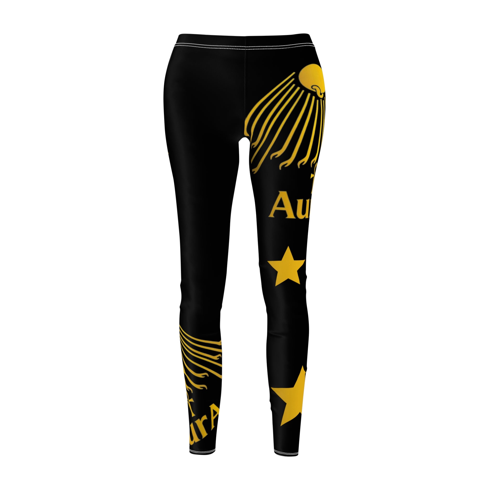 Gold Sunburst 'Aurora' Printed Leggings
