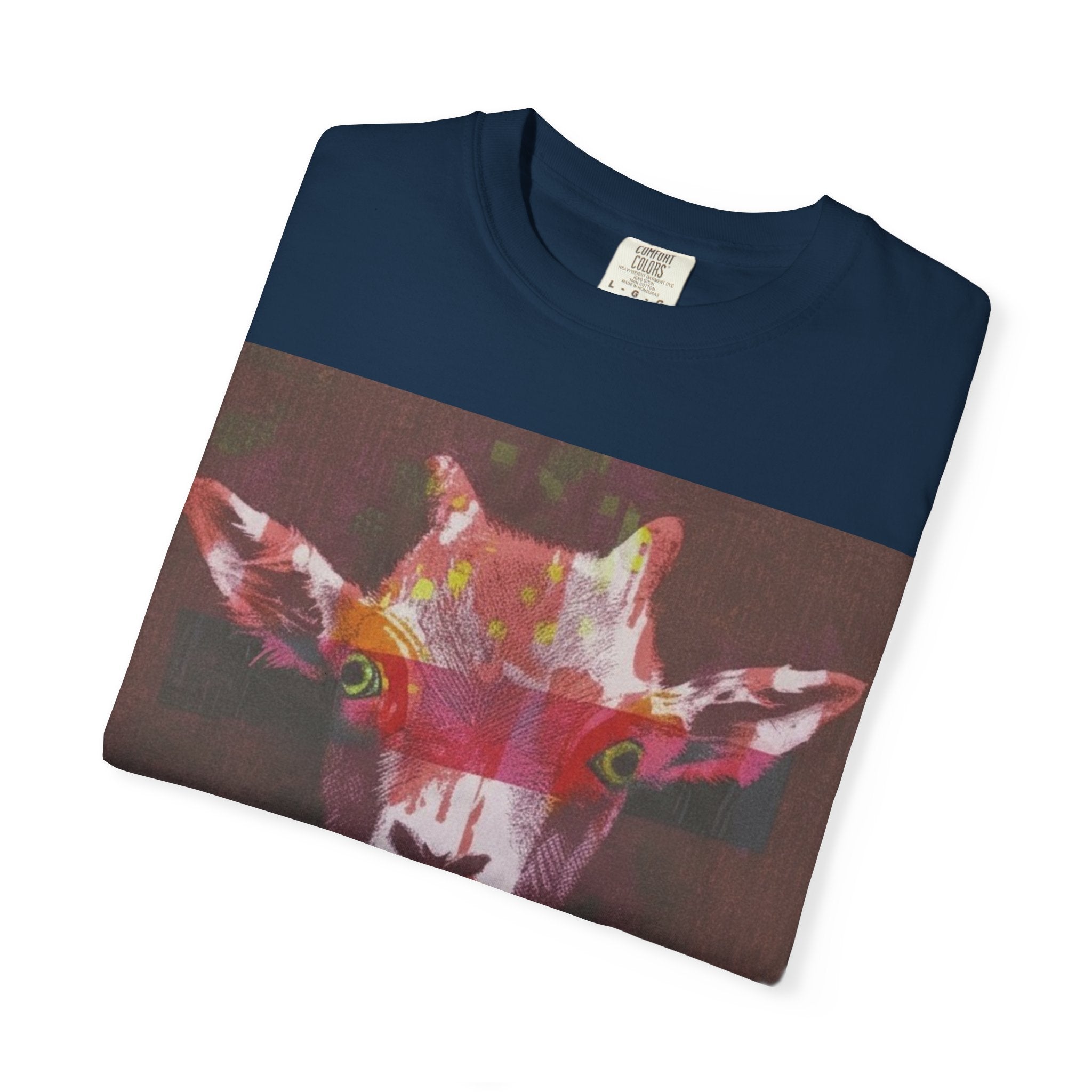 Wild Life Goat Portrait T-Shirt — Colorful Retro Primate Graphic Tee