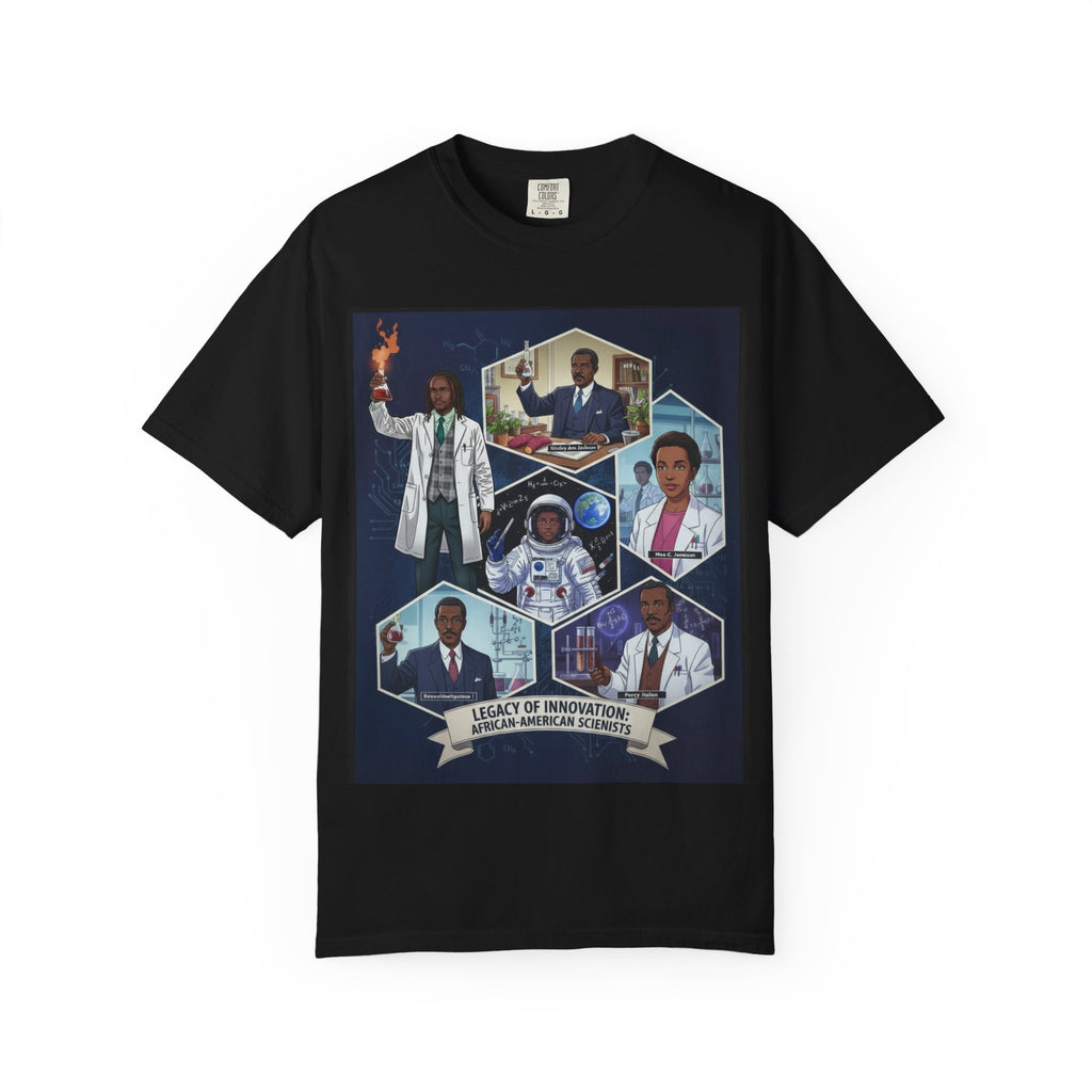 Anime Legacy of Innovation Nature Jab Graphic T-Shirt — Celebrating Black American STEM Leaders