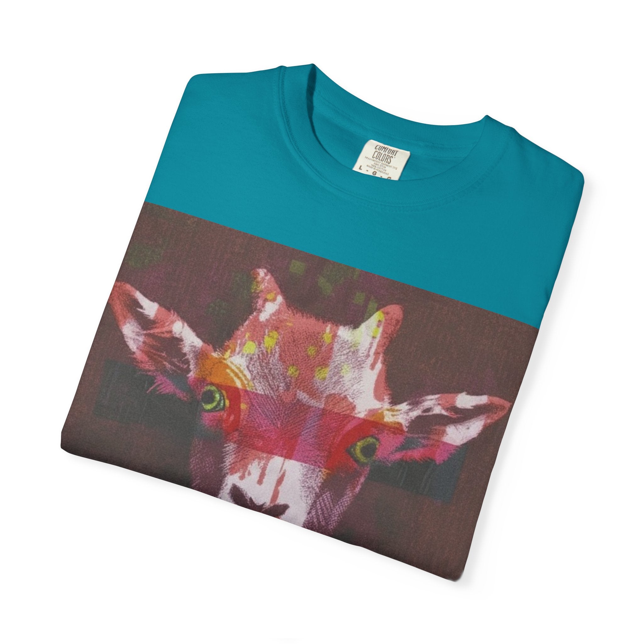 Wild Life Goat Portrait T-Shirt — Colorful Retro Primate Graphic Tee