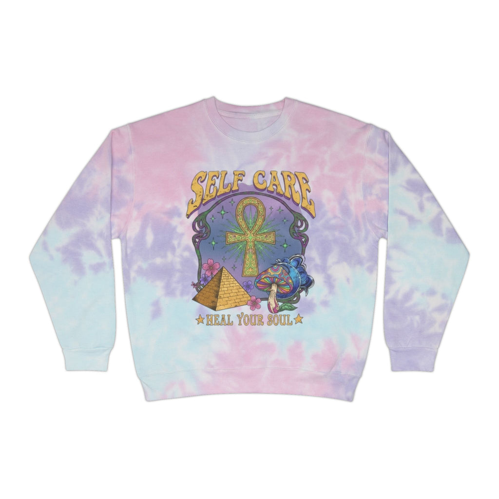 Self Care Tie-Dye Sweatshirt - Heal Your Soul