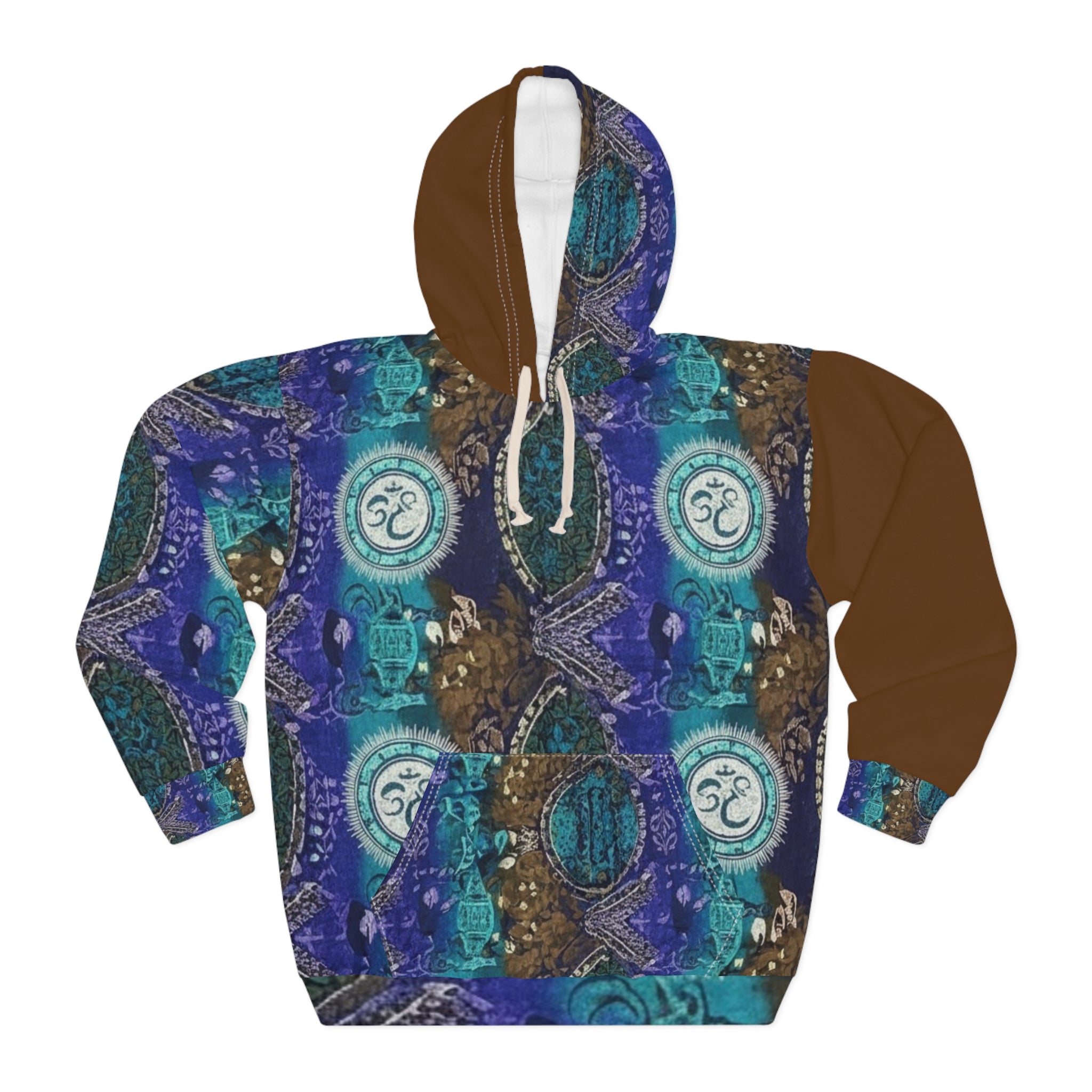 Bohemian Blue Paisley Hoodie - All-Over Print Pullover
