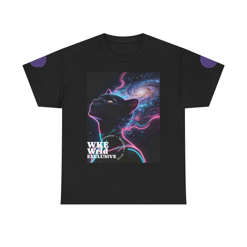 Cosmic Panther Tee — 'WKE WILD EXCLUSIVE' Neon Galaxy Cat Graphic Shirt