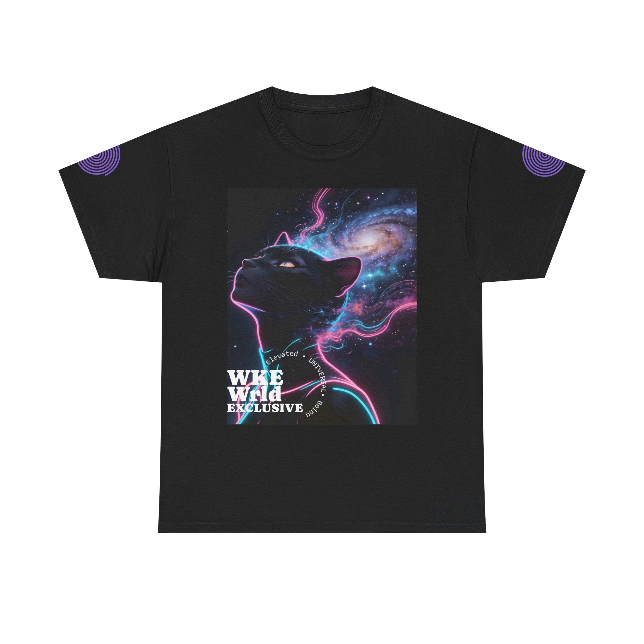 Cosmic Panther Tee — 'WKE WILD EXCLUSIVE' Neon Galaxy Cat Graphic Shirt