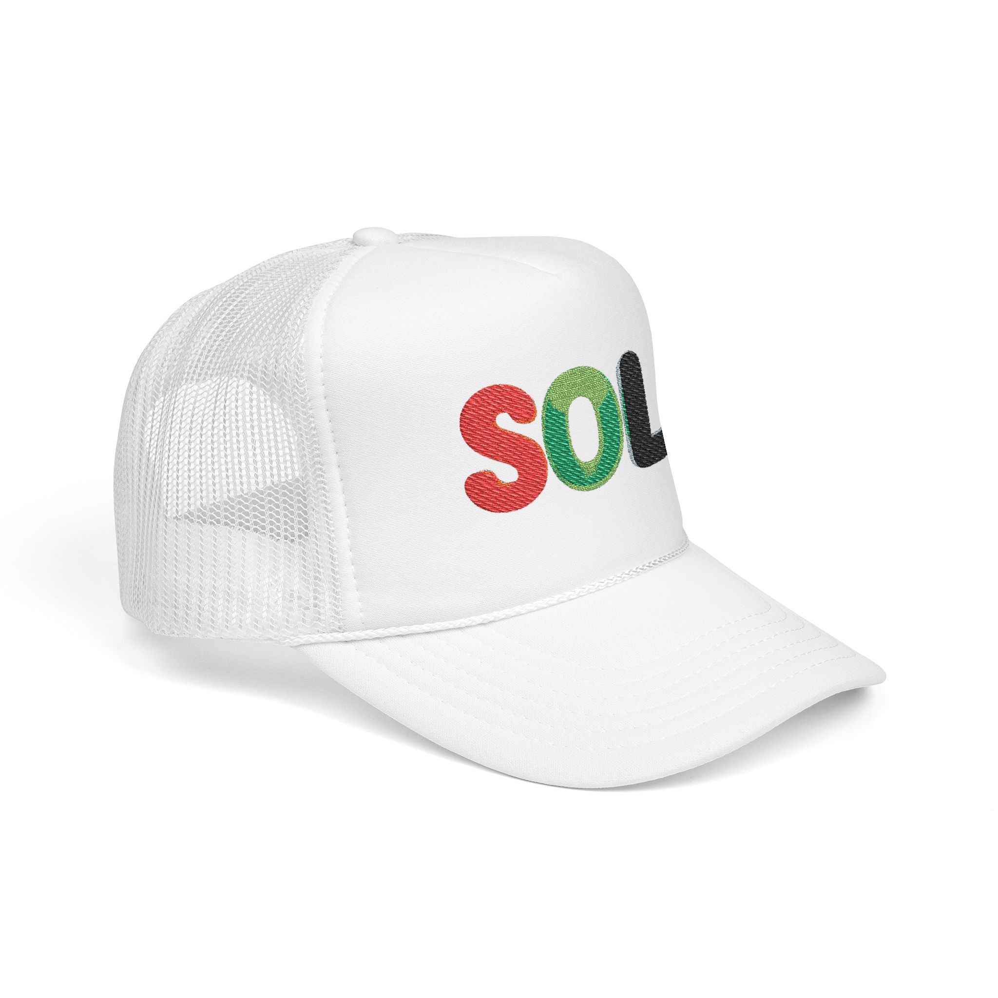 Red green and black Embroidered Trucker Hat - SOL Design