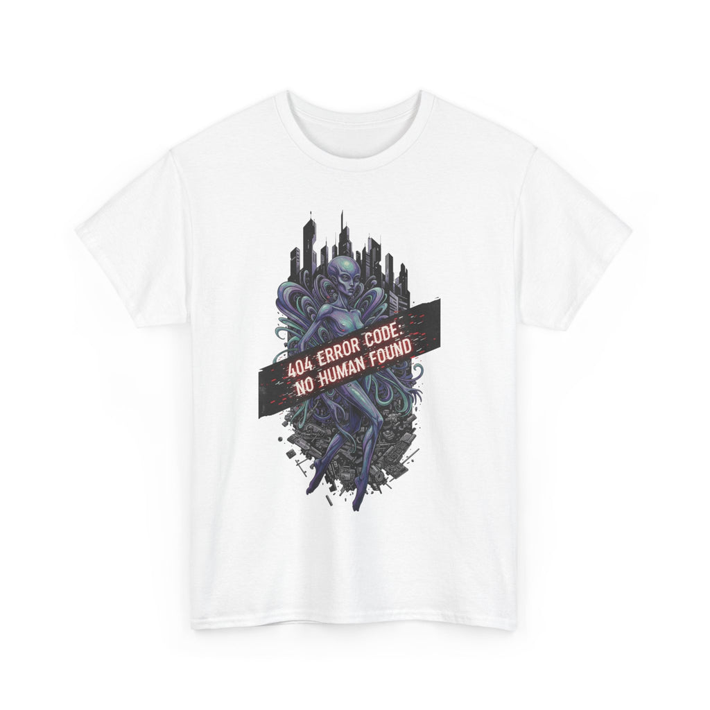 404 Error Code No Human Found Unisex Heavy Cotton Tee