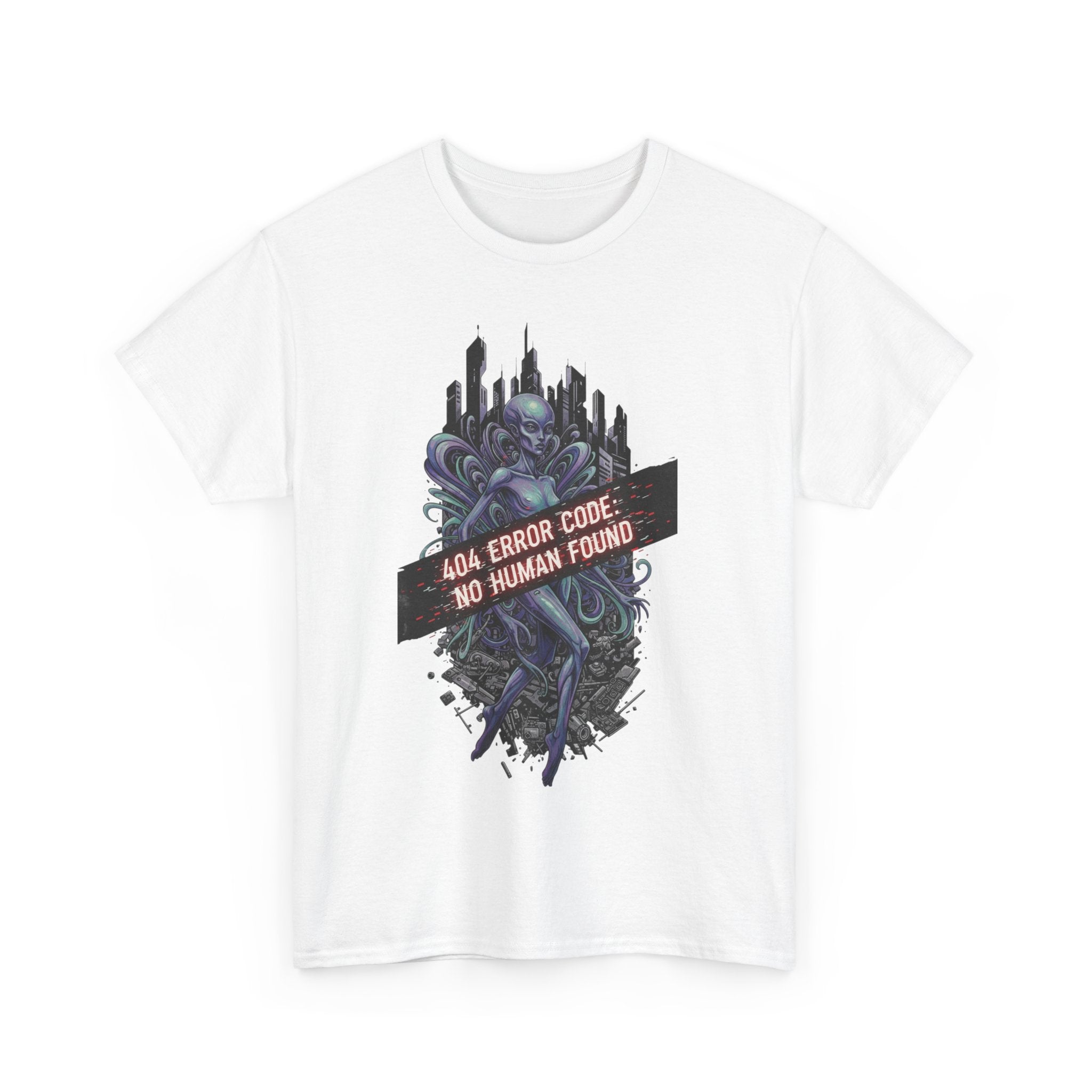 404 Error Code No Human Found Unisex Heavy Cotton Tee