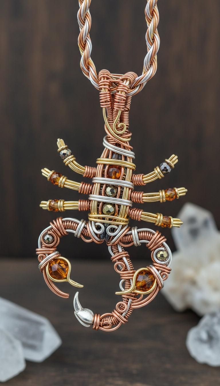 ￼Scorpio Wire Wrapped Zodiac Pendant