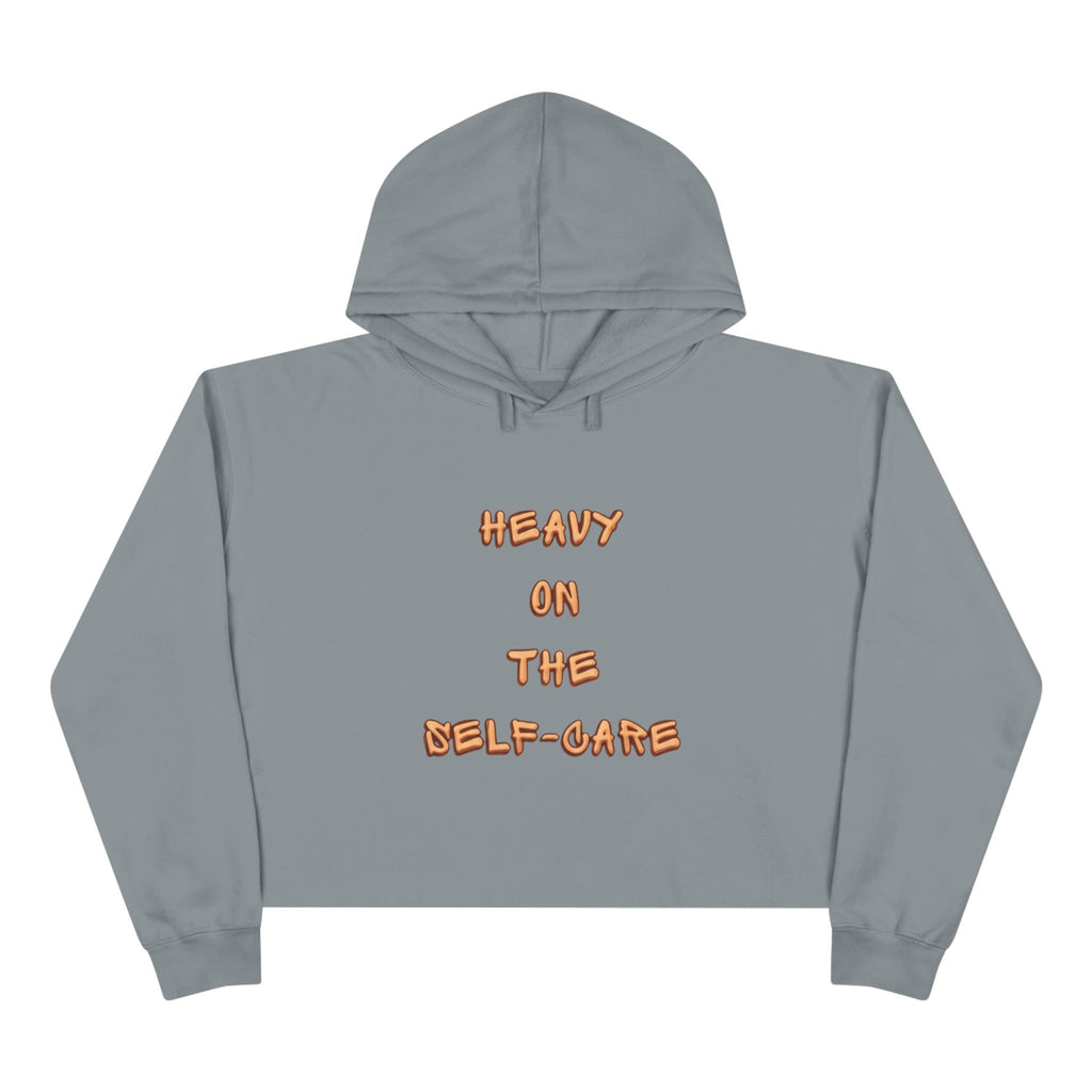Self-Care Crop Hoodie - Cozy Sweatshirt for Relaxation, Gift for Her, Casual Wear, Women’s Fashion, Inspirational Apparel
