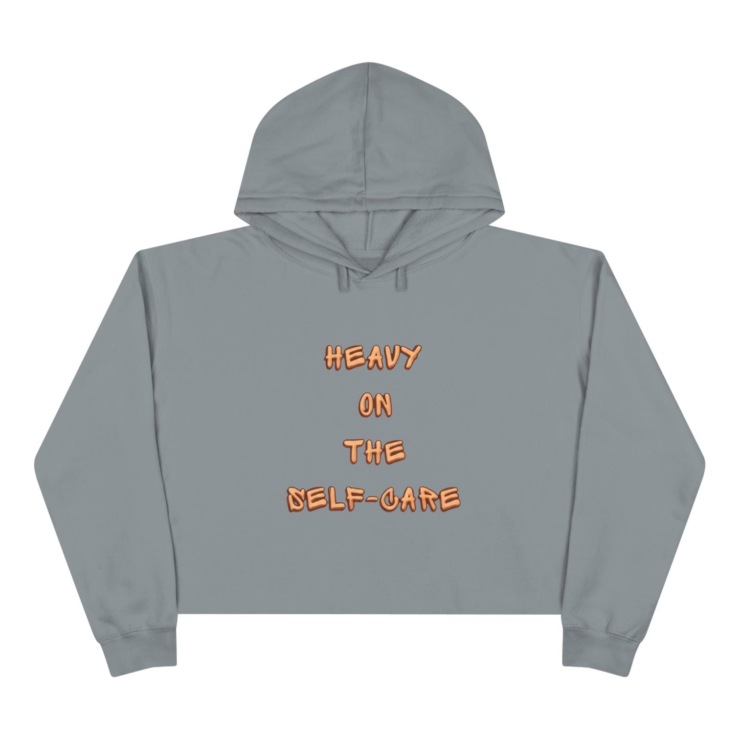 Self-Care Crop Hoodie - Cozy Sweatshirt for Relaxation, Gift for Her, Casual Wear, Women’s Fashion, Inspirational Apparel