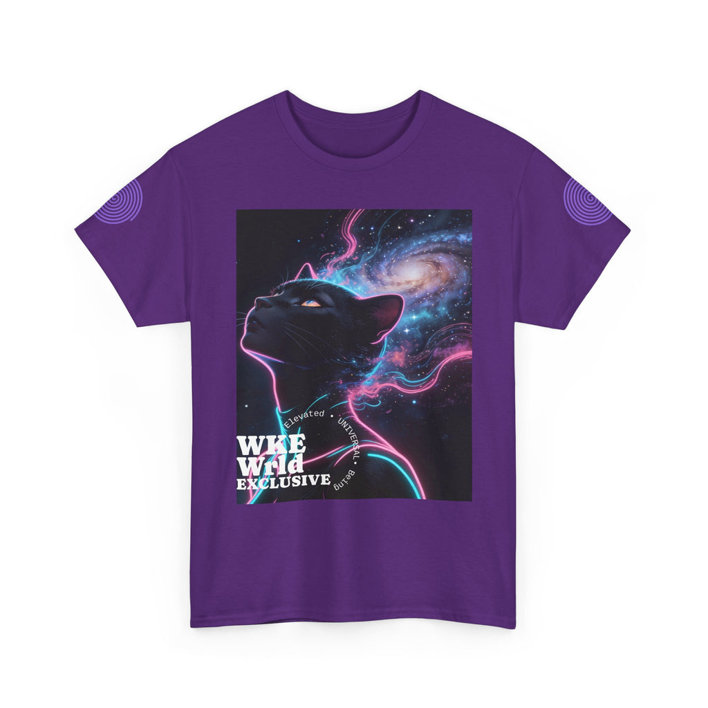 Cosmic Panther Tee — 'WKE WILD EXCLUSIVE' Neon Galaxy Cat Graphic Shirt