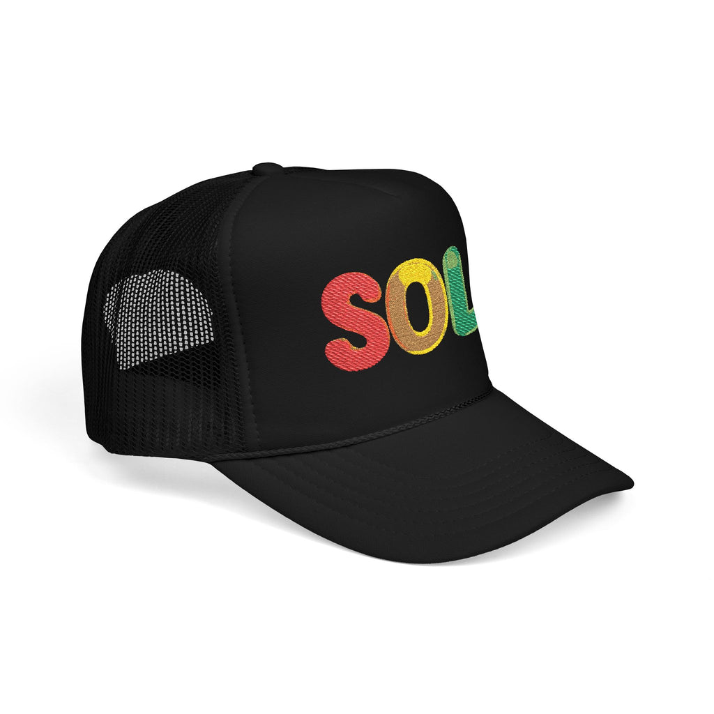 Colorful 'SOL' Foam Trucker Hat for Summer Fun