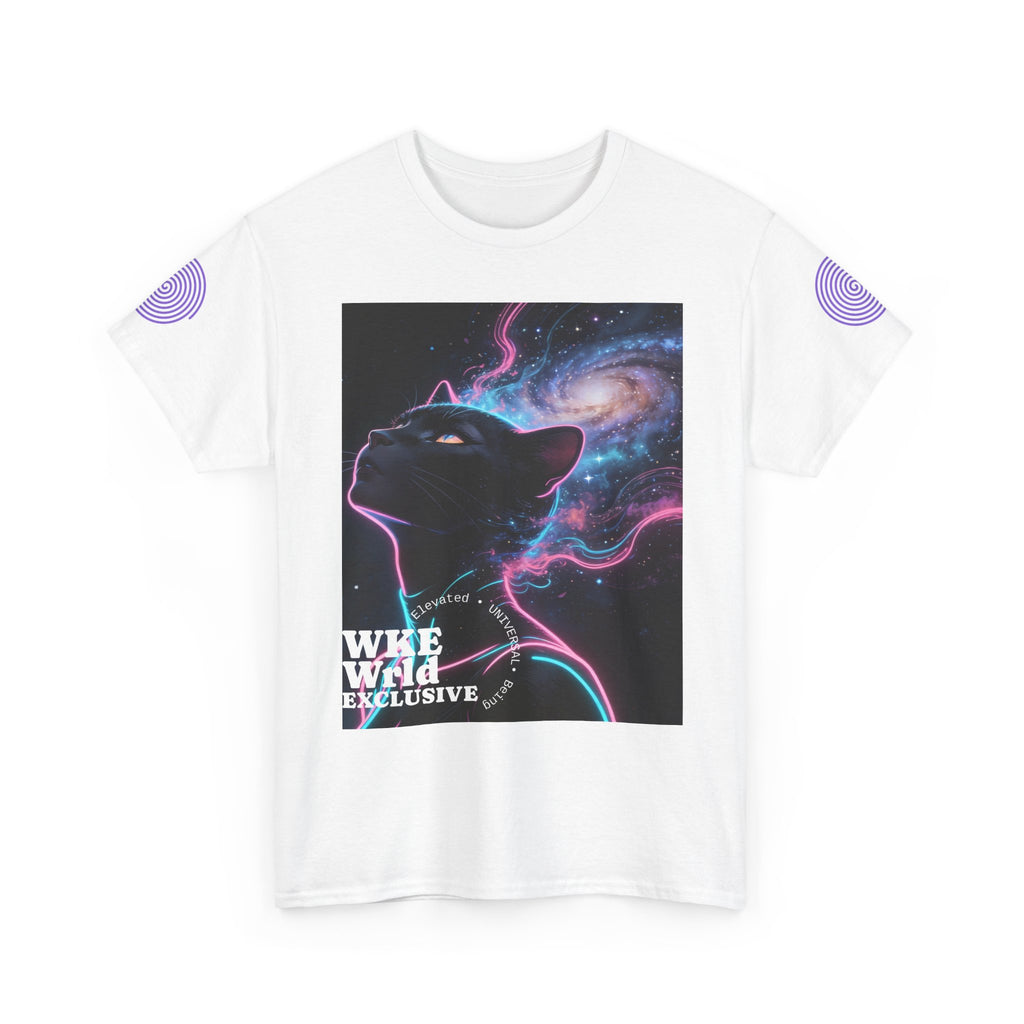 Cosmic Panther Tee — 'WKE WILD EXCLUSIVE' Neon Galaxy Cat Graphic Shirt