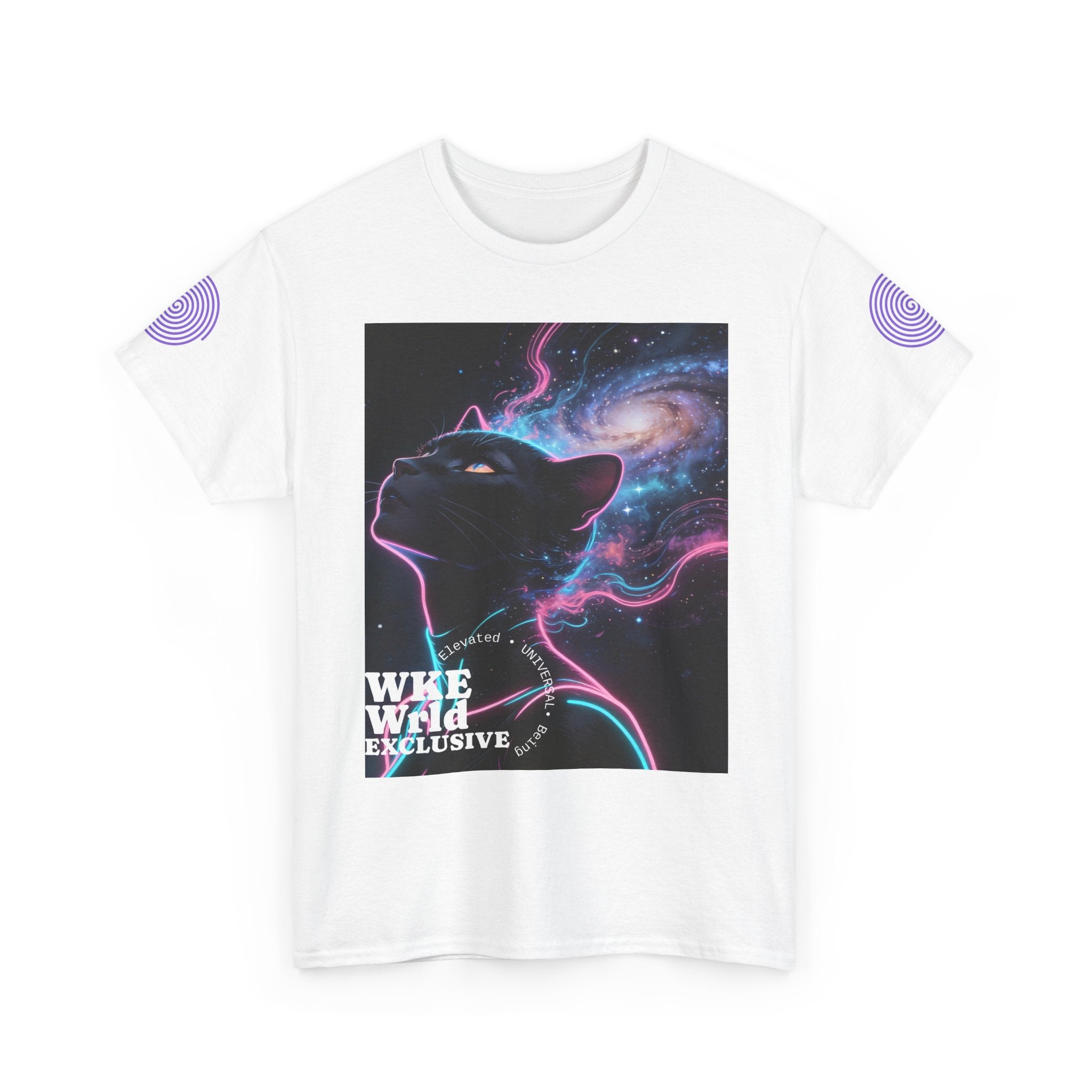 Cosmic Panther Tee — 'WKE WILD EXCLUSIVE' Neon Galaxy Cat Graphic Shirt