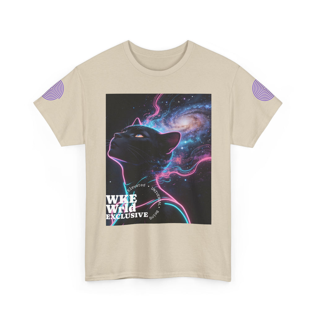 Cosmic Panther Tee — 'WKE WILD EXCLUSIVE' Neon Galaxy Cat Graphic Shirt