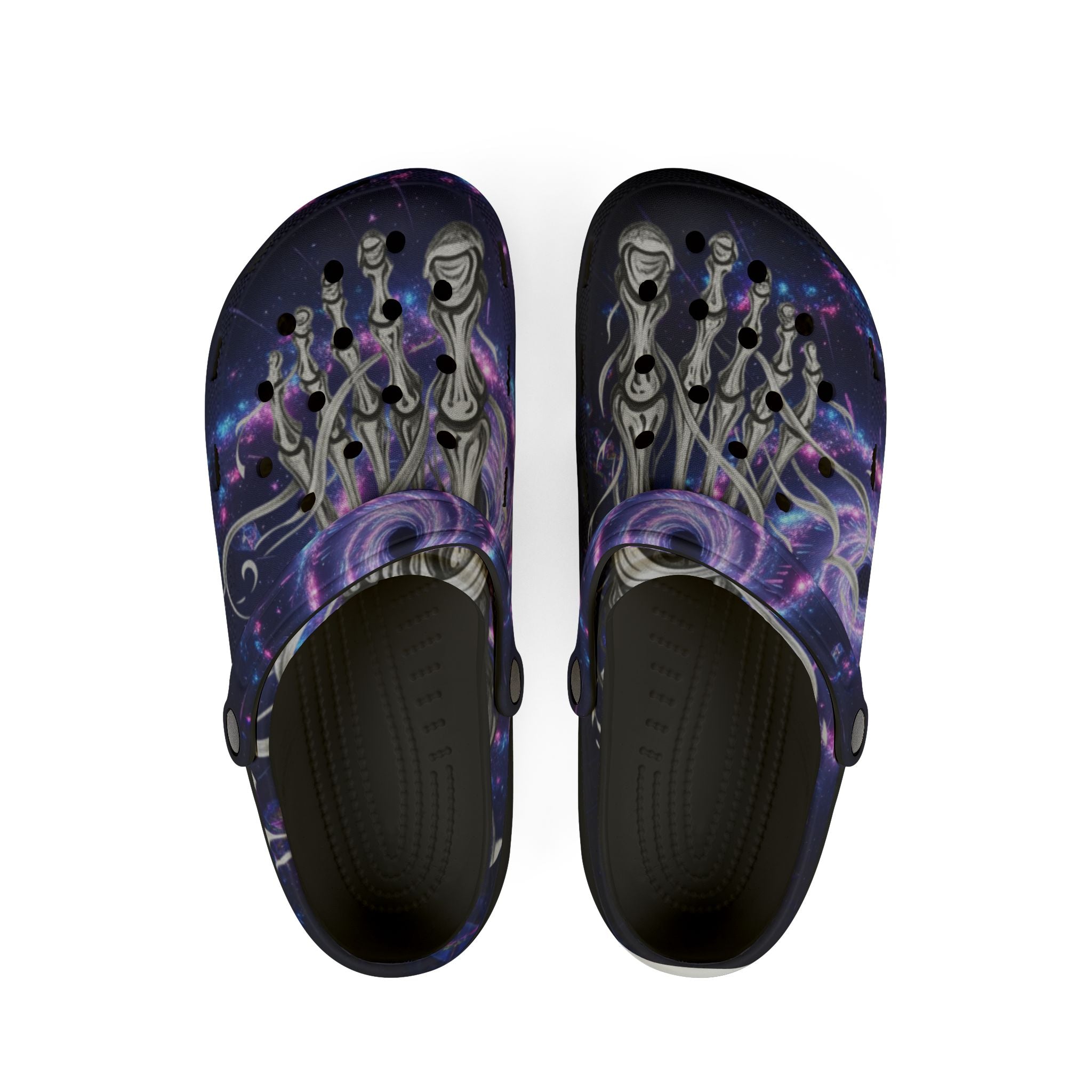 Galaxy Skeleton feet Clogs — EVA Foam Slip-On Shoes