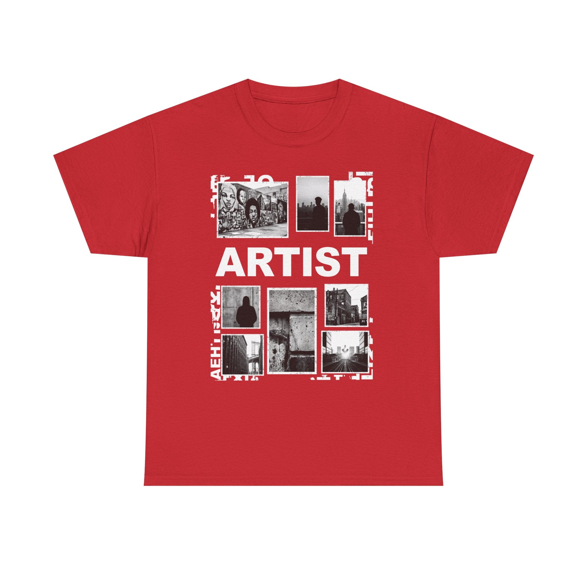 Artist Photo Collage Tee — "ARTIST" Graphic T-Shirt