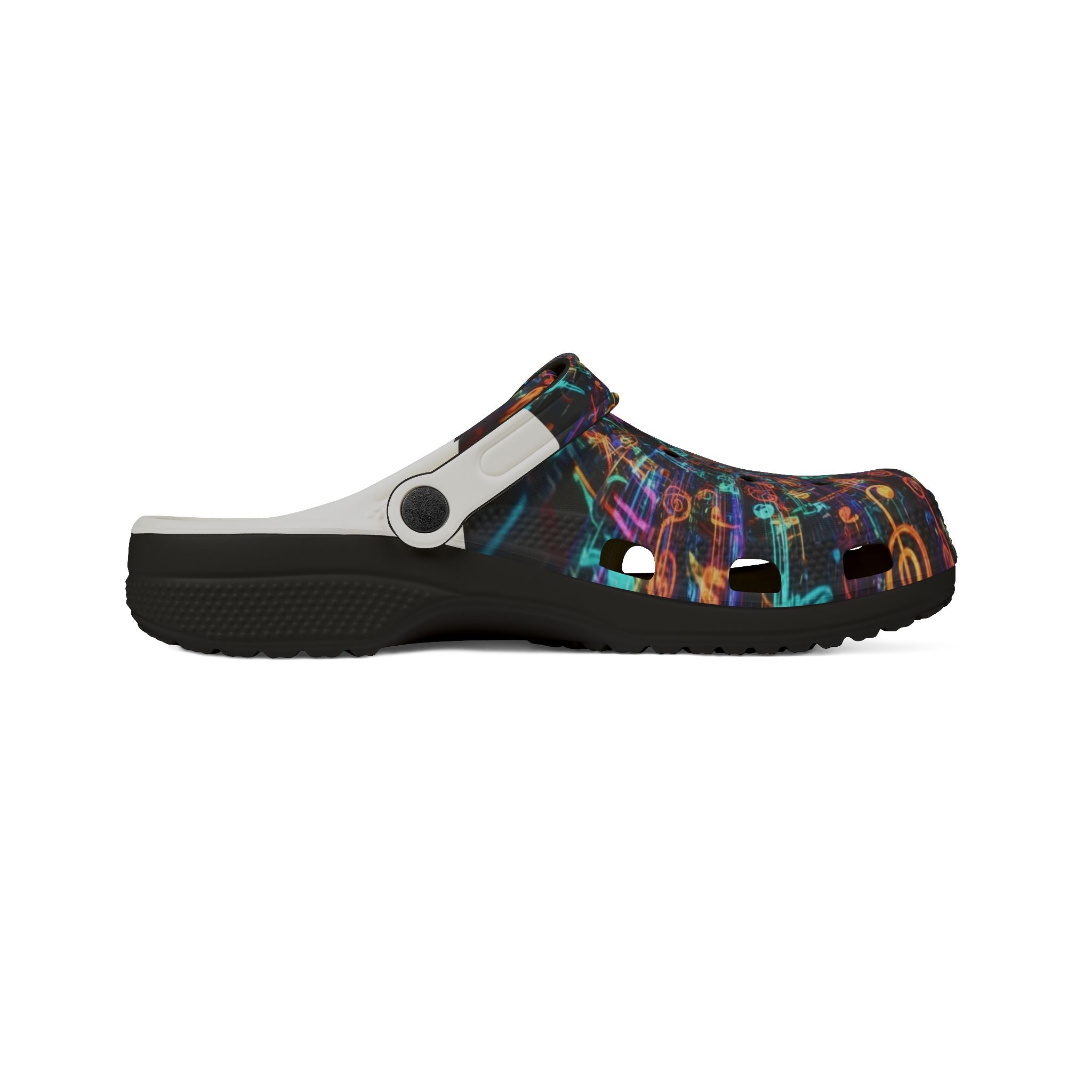 WKE WRLD Vibrant AOP EVA Foam Rubber Clogs - Colorful Casual Footwear for Summer, Beach, Festivals, and Everyday Comfort