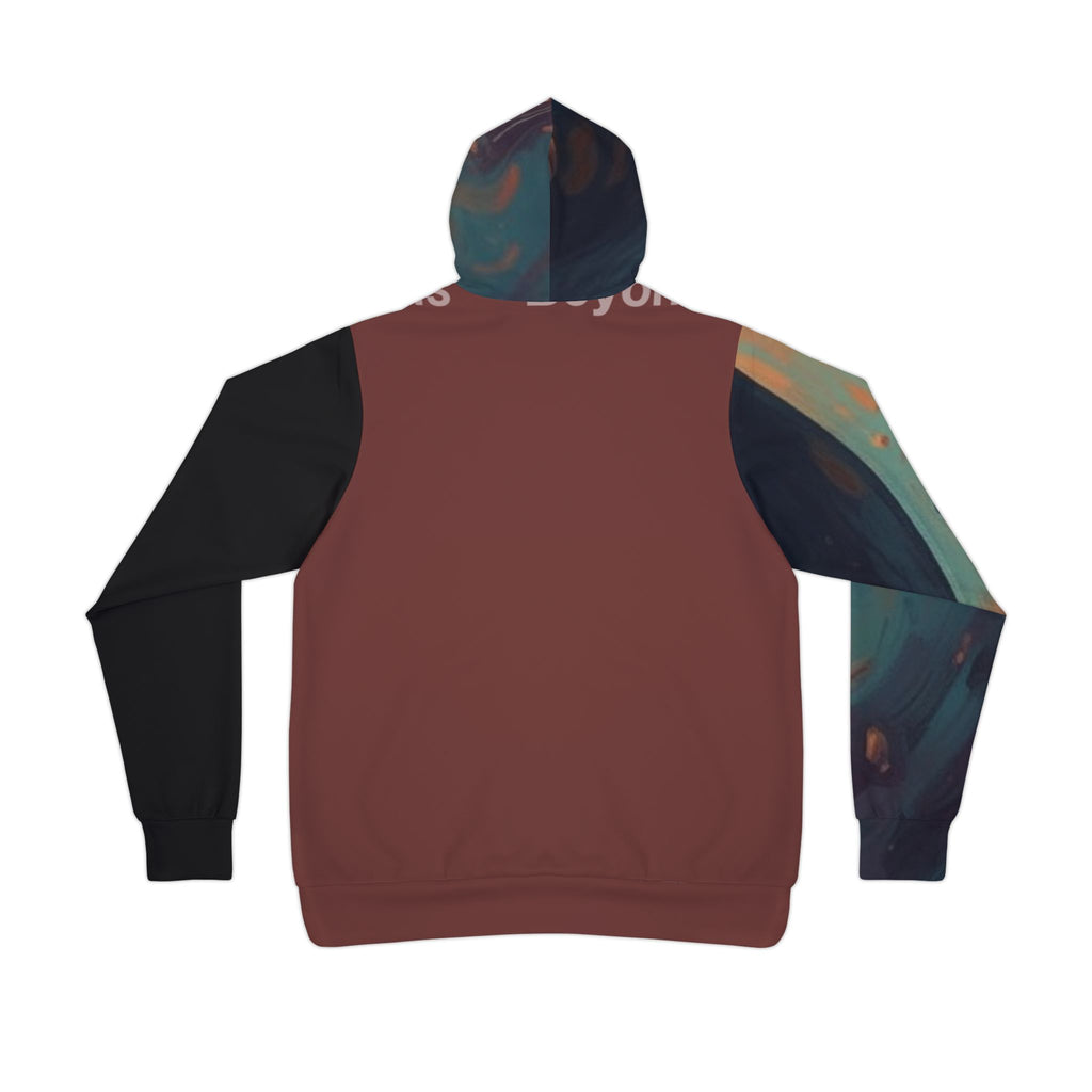 WKE WRLD Artistic WRLD PIECE Athletic Hoodie, AOP Pullover, Unique Sportswear, Stylish Activewear, Gift for Artists, Casual Everyday Wear