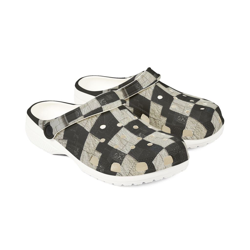 WKE WRLD Checker EVA Foam Rubber Clogs for Everyday Comfort | Unique Patterns Ideal for Home, Garden, Festival, Mother’s Day, Gift Idea, Slip-On