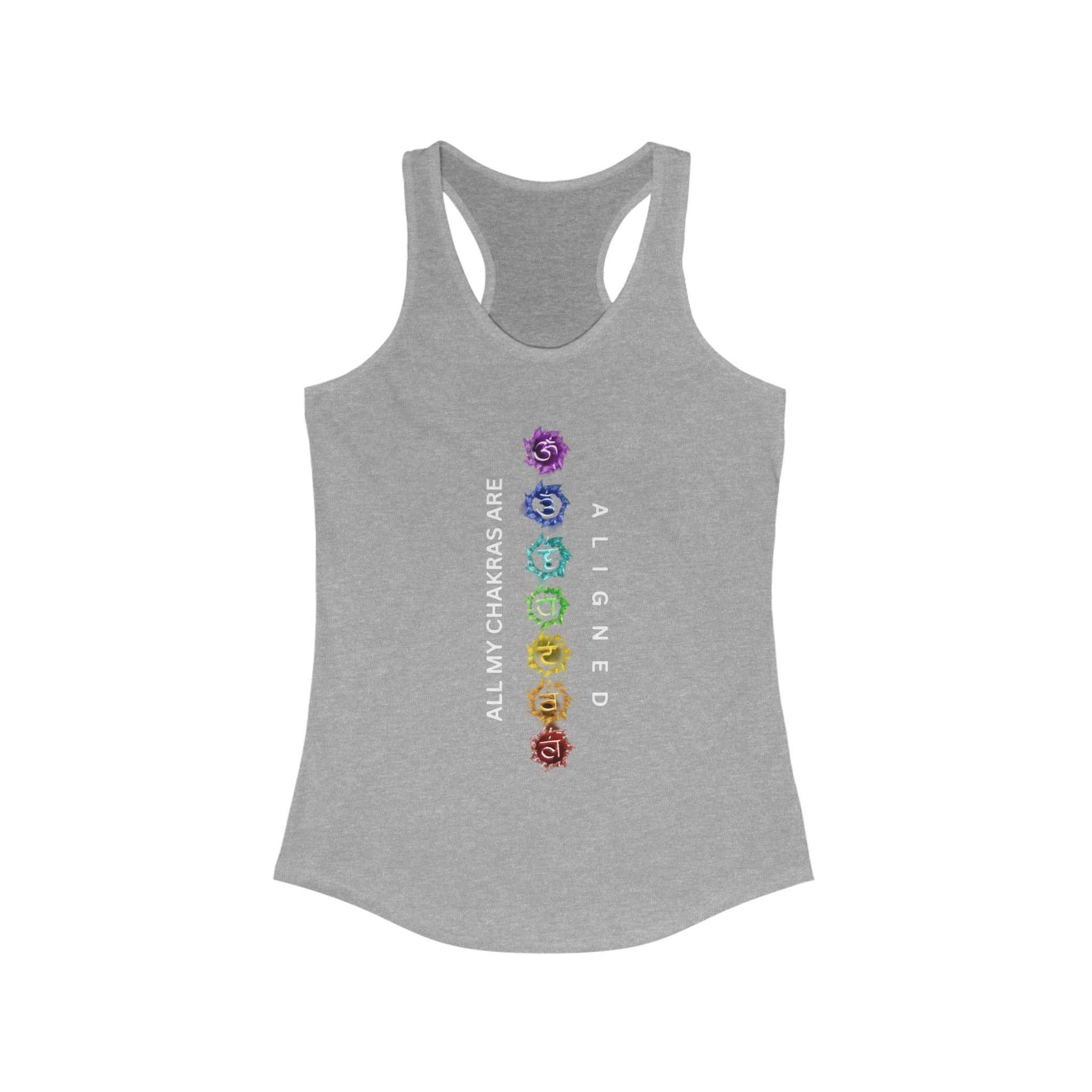 WKE WRLD Women's chakras aligned Racerback Tank