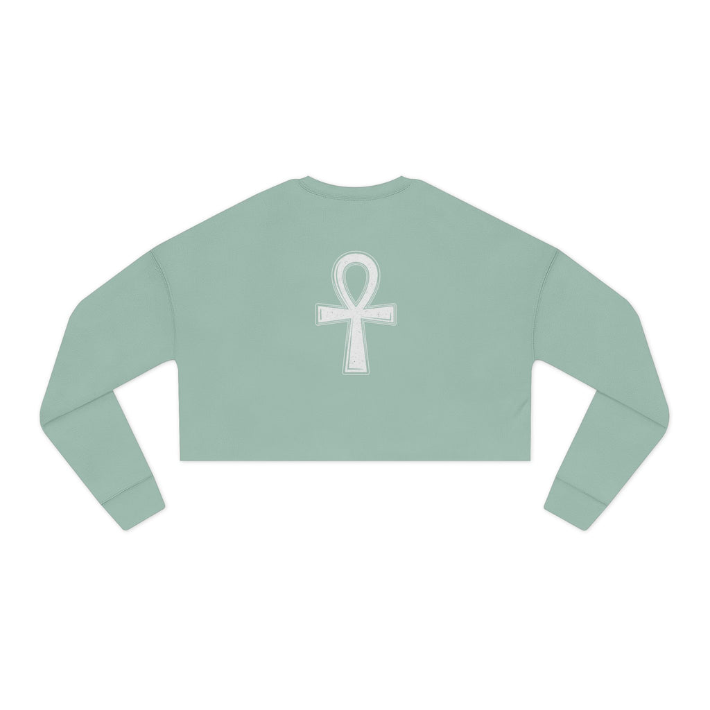 Cropped Sweatshirt — "Wholeness" Sun & Ankh Graphic