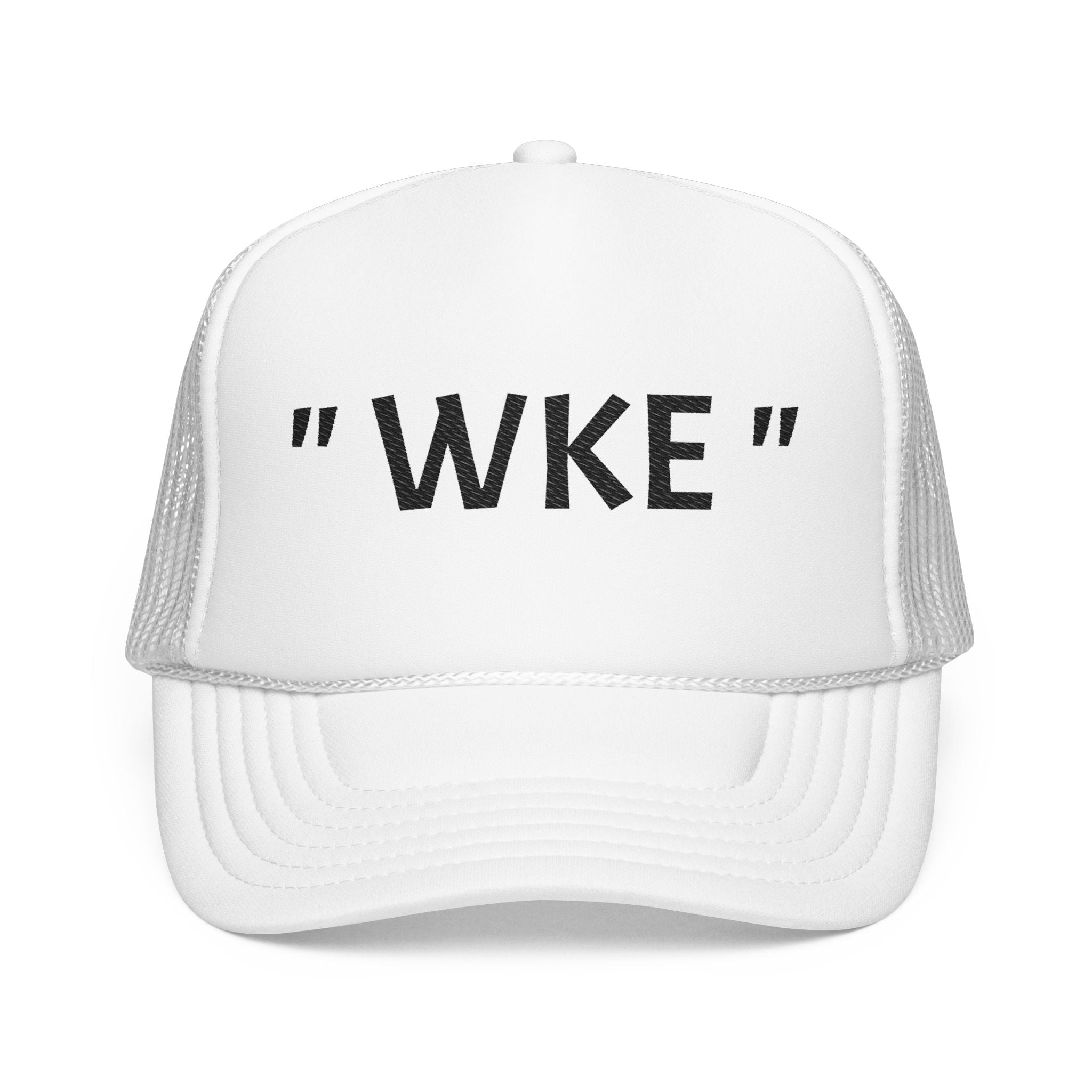 Embroidered Foam Trucker Hat with "WKE" Design