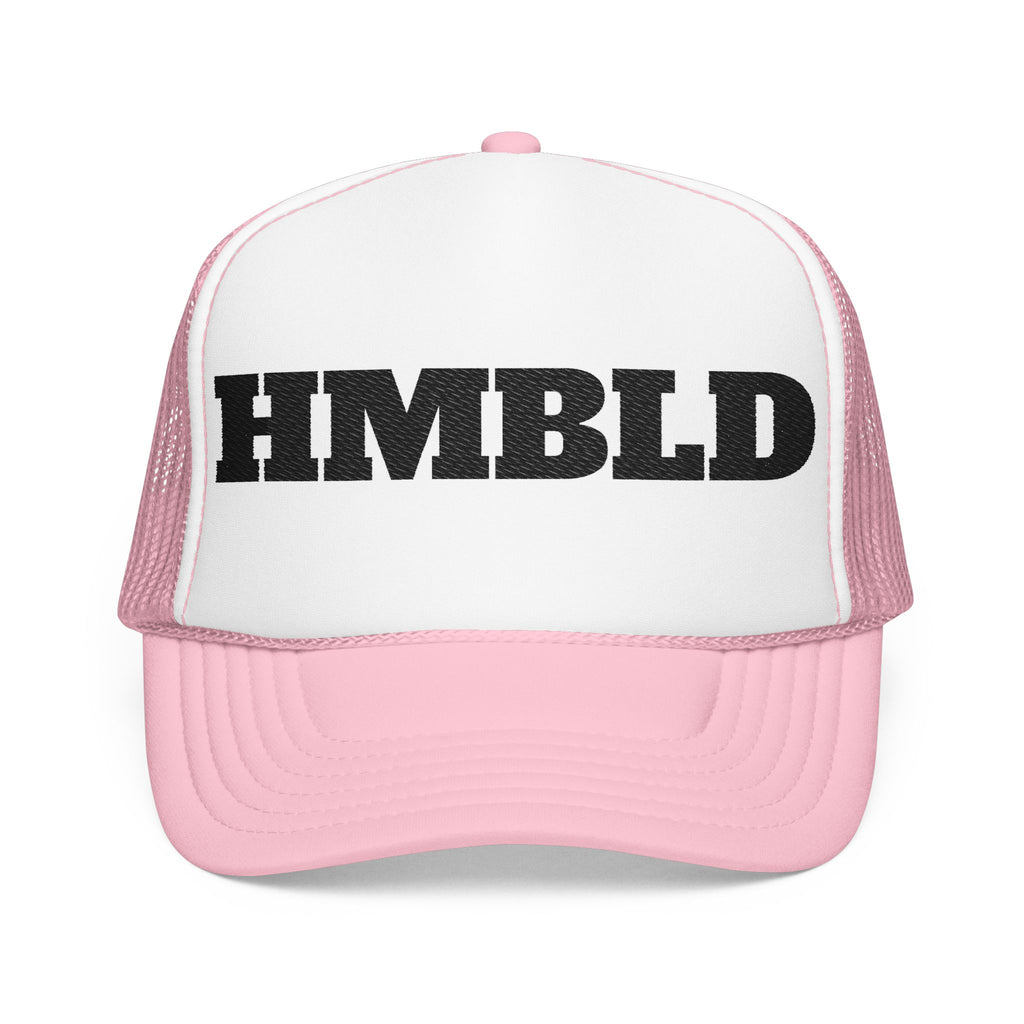Red Foam Trucker Hat with 'HMBDLD' Embroidery