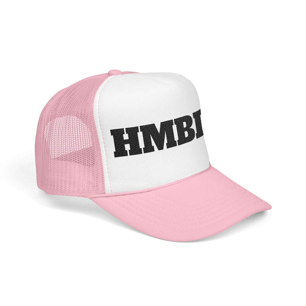 Red Foam Trucker Hat with 'HMBDLD' Embroidery