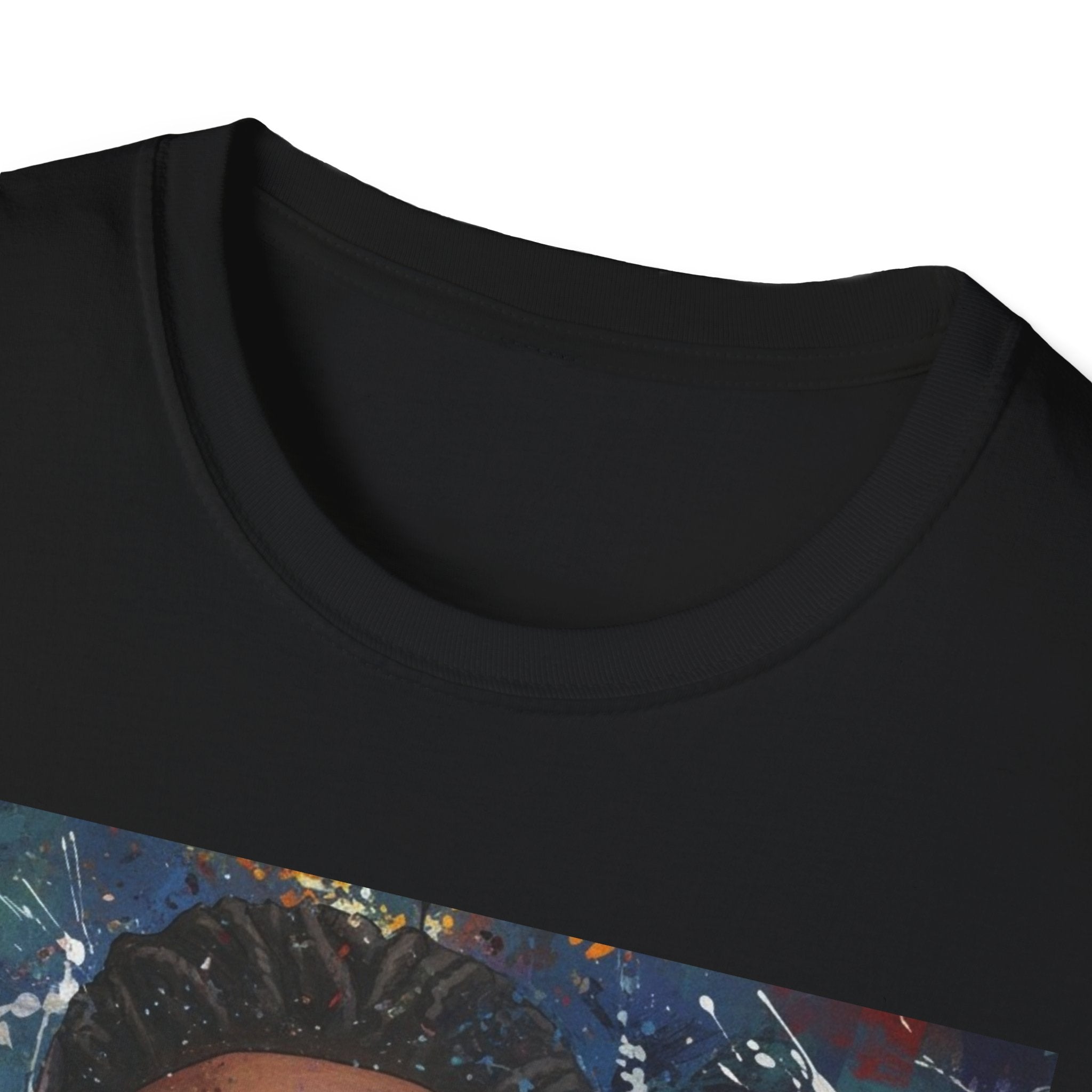 Arcaze Portrait T‑Shirt — Cosmic Musician Artwork