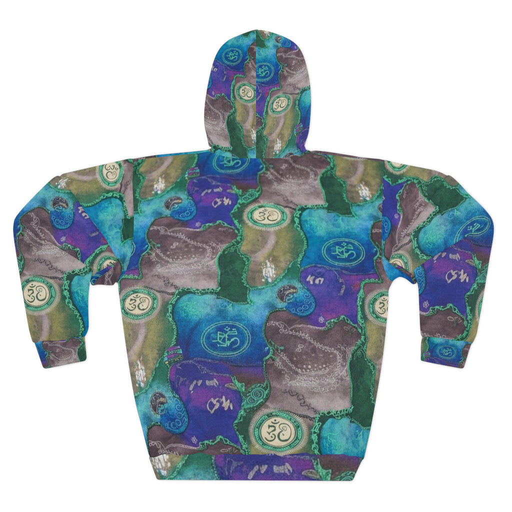 Om Symbol Tie-Dye Hoodie — Spiritual Yoga AOP Pullover