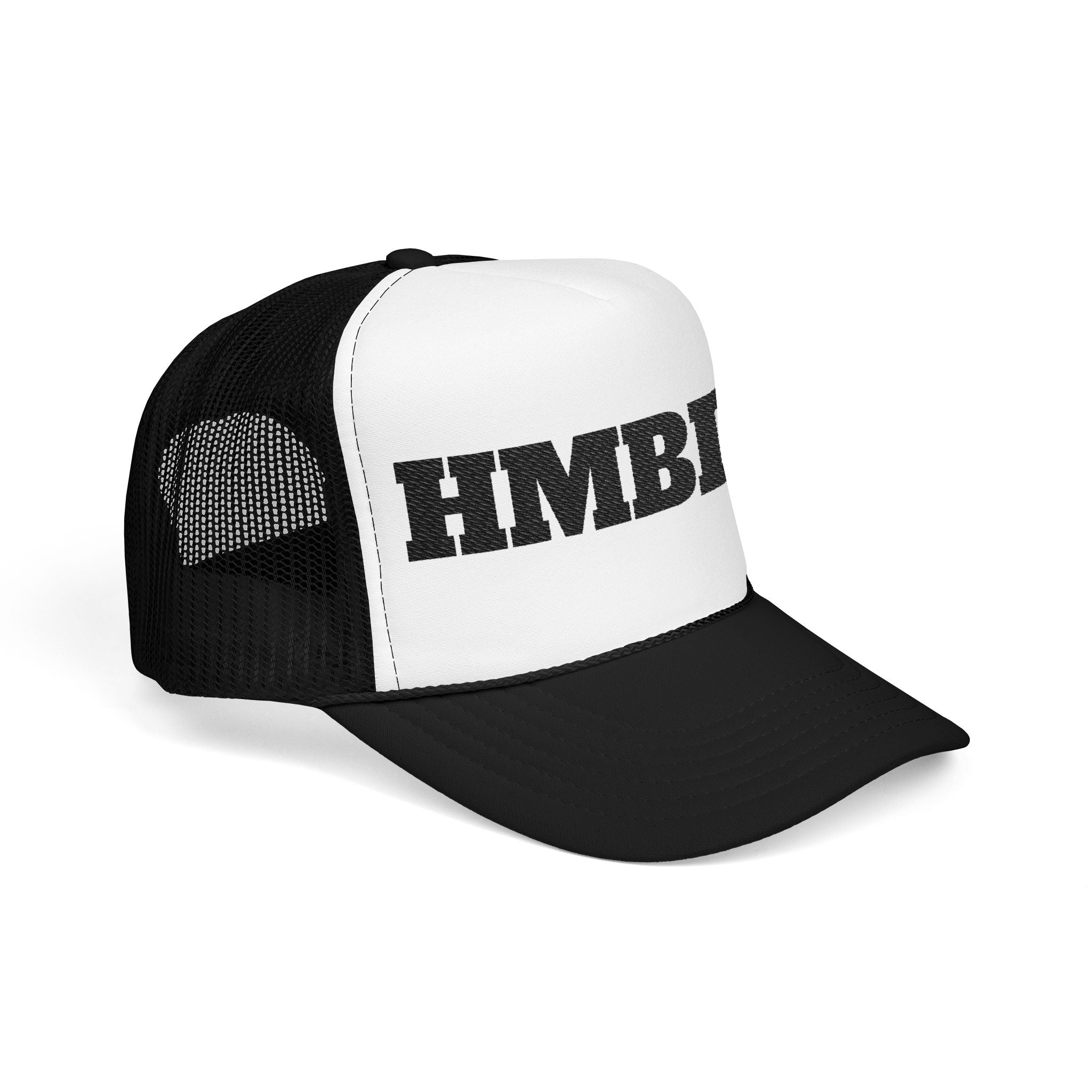 Red Foam Trucker Hat with 'HMBDLD' Embroidery