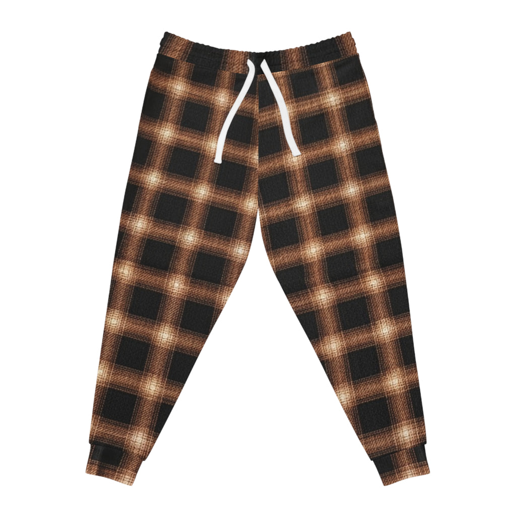 Copper Plaid Pattern Inspired Joggers