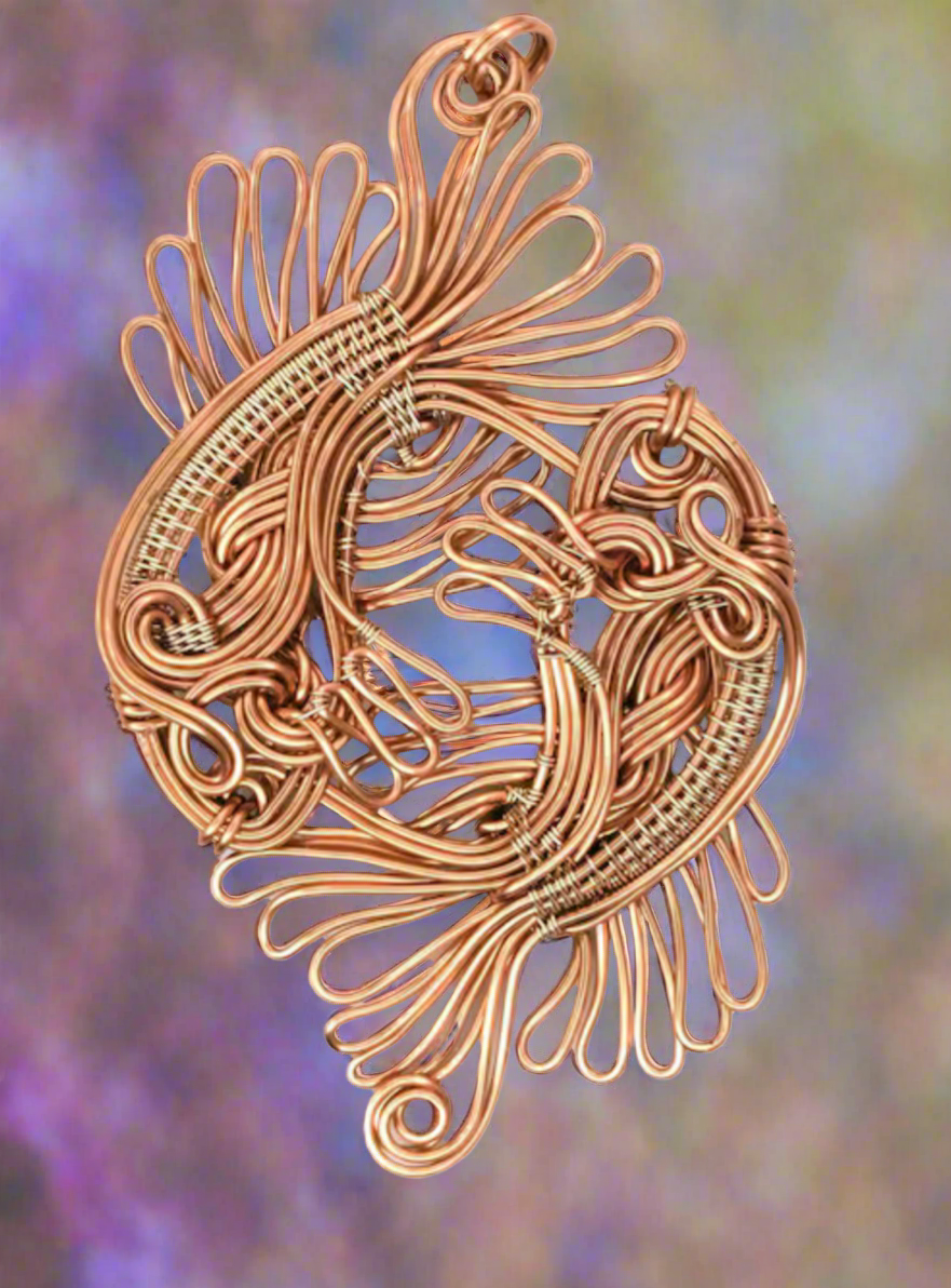 Customize Your Pure Copper Wire Wrapped Zodiac / Horoscope Sign Necklace