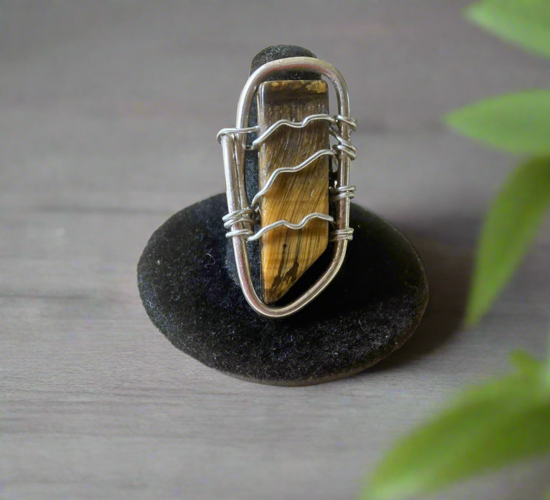Tiger's Eye Sterling Silver Ring