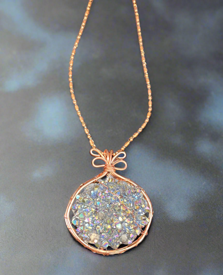 Custom iamevibez Titanium Coated Pyrite Necklace