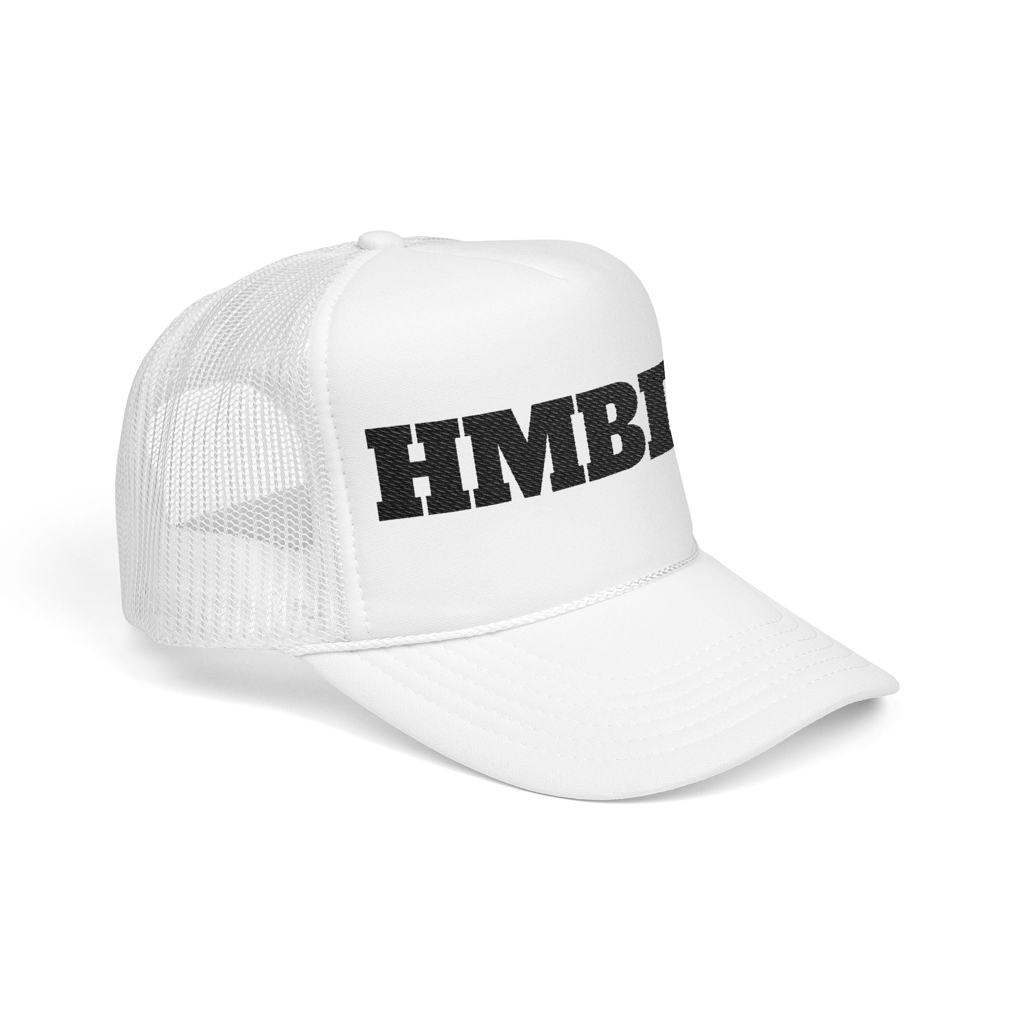 Red Foam Trucker Hat with 'HMBDLD' Embroidery