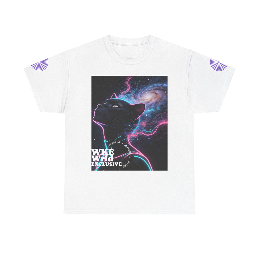 Cosmic Panther Tee — 'WKE WILD EXCLUSIVE' Neon Galaxy Cat Graphic Shirt