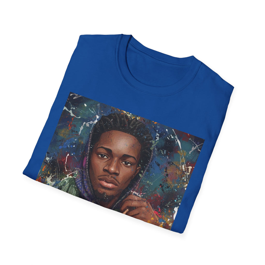 Arcaze Portrait T‑Shirt — Cosmic Musician Artwork