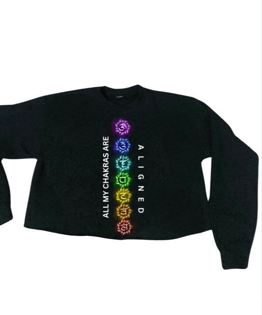 All My Chakras Are Aligned Crop-top Sweatshirt