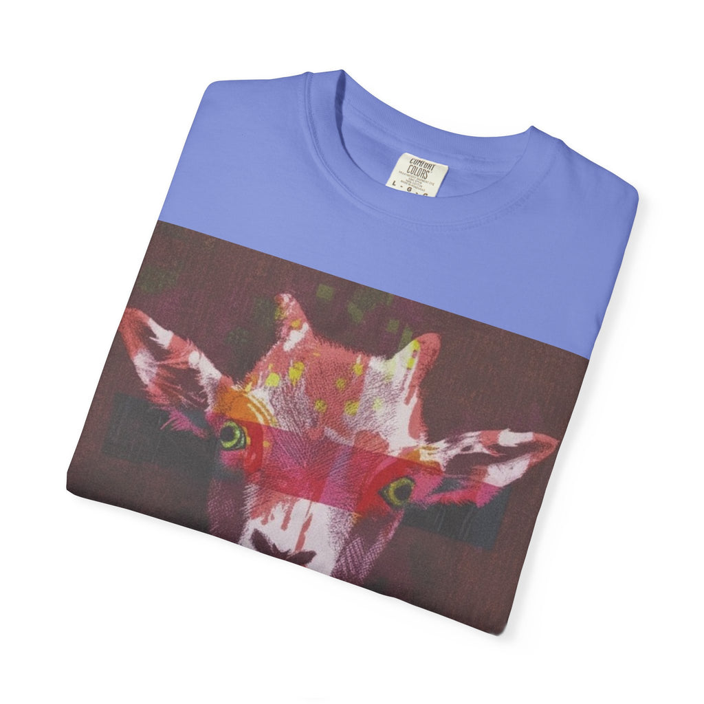 Wild Life Goat Portrait T-Shirt — Colorful Retro Primate Graphic Tee